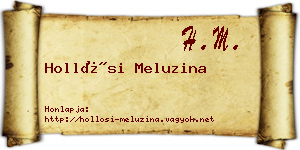 Hollósi Meluzina névjegykártya